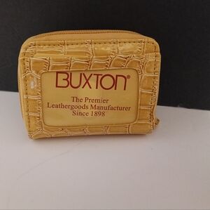 Buxton Yellow Crocodile Embossed Wallet